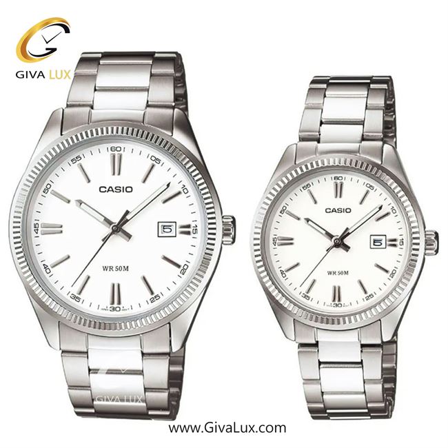 ساعت مچی اورجینال ست کاسیو Casio نقره ای | نقره ای| سفید| کد رفرنس زنانه: LTP-1302D-7A1VDF، مردانه: MTP-1302D-7A1VDF